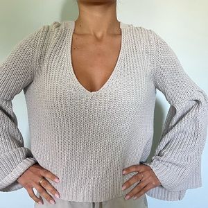 Free people bell bottom sleeve sweater